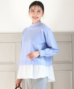 MK MICHEL KLEIN / エムケーミッシェルクラン ニット・セーター | レイヤードデザインチュニックニット/洗える