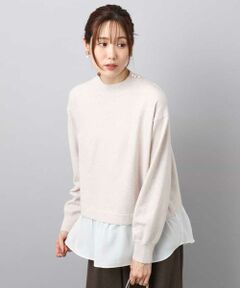 MK MICHEL KLEIN / エムケーミッシェルクラン ニット・セーター | レイヤードデザインチュニックニット/洗える