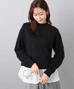 MK MICHEL KLEIN / エムケーミッシェルクラン ニット・セーター | レイヤードデザインチュニックニット/洗える