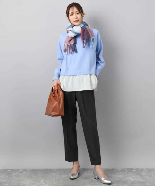 MK MICHEL KLEIN / エムケーミッシェルクラン ニット・セーター | レイヤードデザインチュニックニット/洗える | 詳細10