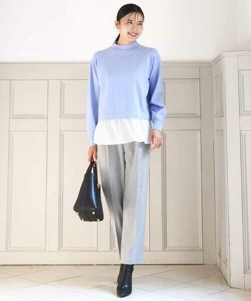 MK MICHEL KLEIN / エムケーミッシェルクラン ニット・セーター | レイヤードデザインチュニックニット/洗える | 詳細15