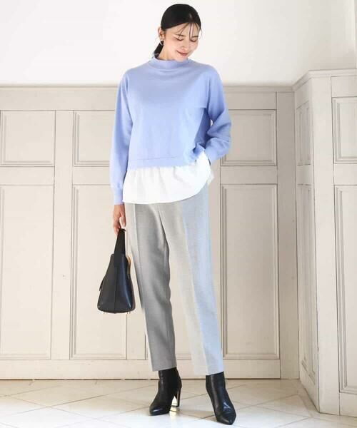 MK MICHEL KLEIN / エムケーミッシェルクラン ニット・セーター | レイヤードデザインチュニックニット/洗える | 詳細16