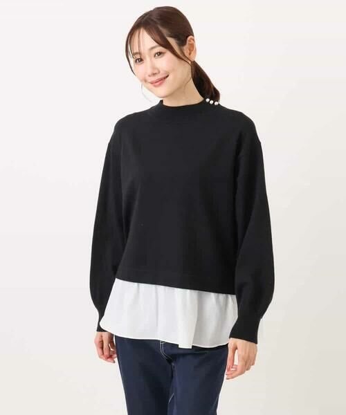 MK MICHEL KLEIN / エムケーミッシェルクラン ニット・セーター | レイヤードデザインチュニックニット/洗える | 詳細27