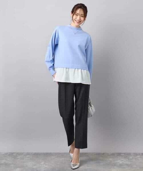 MK MICHEL KLEIN / エムケーミッシェルクラン ニット・セーター | レイヤードデザインチュニックニット/洗える | 詳細5