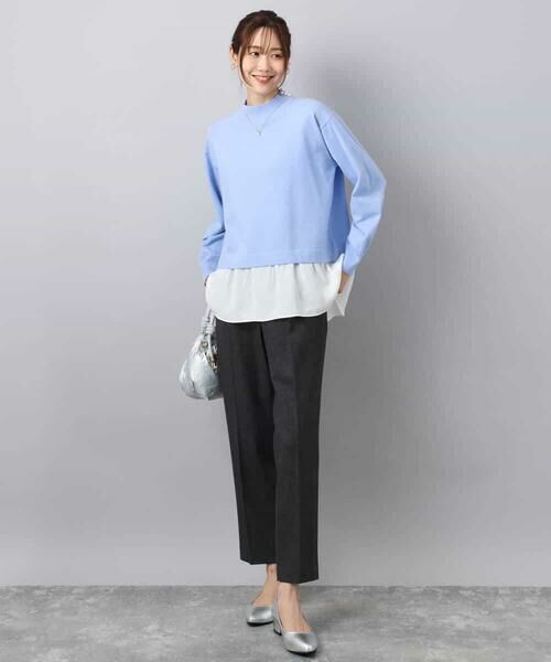 MK MICHEL KLEIN / エムケーミッシェルクラン ニット・セーター | レイヤードデザインチュニックニット/洗える | 詳細6