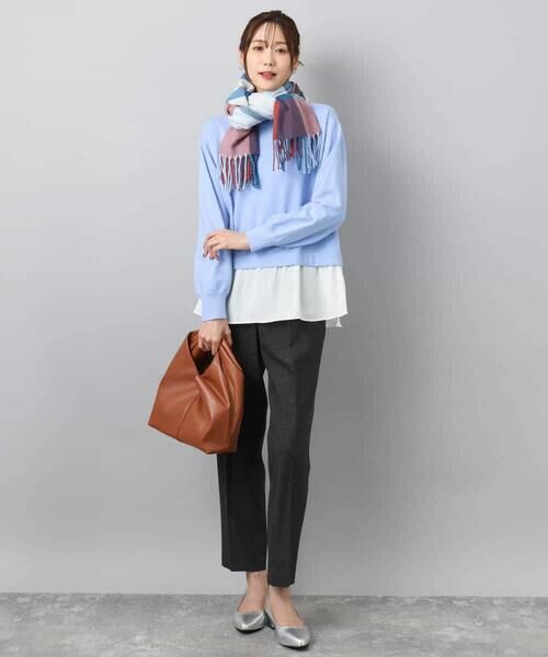 MK MICHEL KLEIN / エムケーミッシェルクラン ニット・セーター | レイヤードデザインチュニックニット/洗える | 詳細8