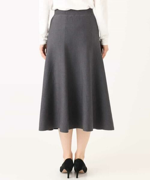 MK MICHEL KLEIN / エムケーミッシェルクラン ロング・マキシ丈スカート | スムース編みニットフレアースカート/洗える | 詳細18