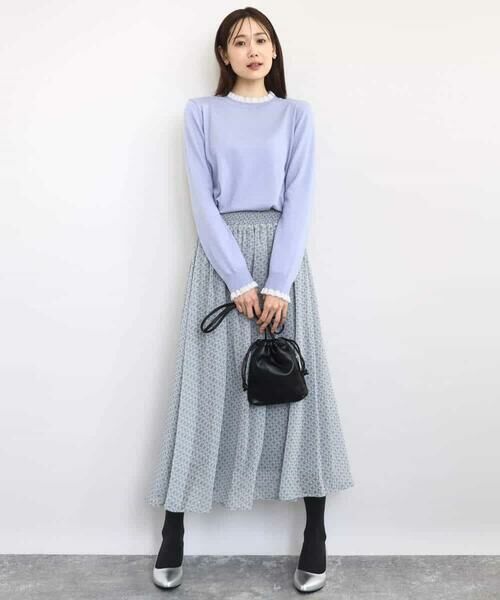 MK MICHEL KLEIN / エムケーミッシェルクラン ロング・マキシ丈スカート | チェック柄シフォンスカート/洗える | 詳細20