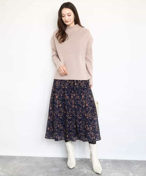 MK MICHEL KLEIN / エムケーミッシェルクラン ロング・マキシ丈スカート | レトロ花柄スカート/洗える | 詳細10