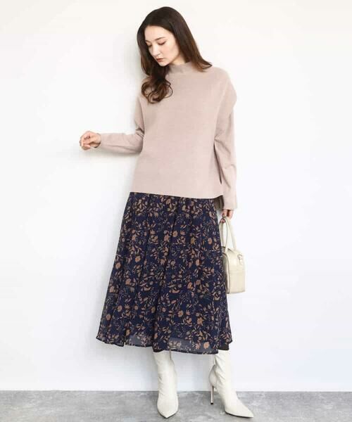 MK MICHEL KLEIN / エムケーミッシェルクラン ロング・マキシ丈スカート | レトロ花柄スカート/洗える | 詳細11