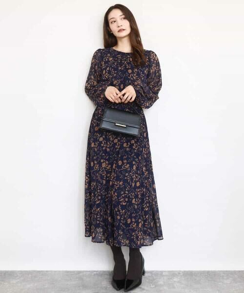 MK MICHEL KLEIN / エムケーミッシェルクラン ロング・マキシ丈スカート | レトロ花柄スカート/洗える | 詳細15
