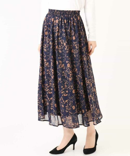 MK MICHEL KLEIN / エムケーミッシェルクラン ロング・マキシ丈スカート | レトロ花柄スカート/洗える | 詳細18