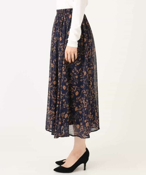 MK MICHEL KLEIN / エムケーミッシェルクラン ロング・マキシ丈スカート | レトロ花柄スカート/洗える | 詳細19
