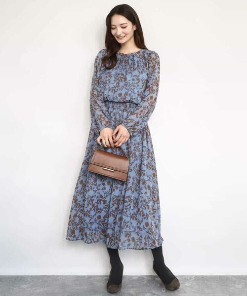 MK MICHEL KLEIN / エムケーミッシェルクラン ロング・マキシ丈スカート | レトロ花柄スカート/洗える | 詳細2