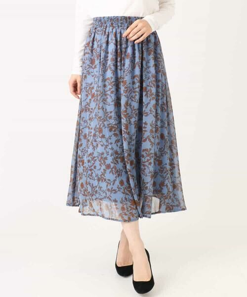 MK MICHEL KLEIN / エムケーミッシェルクラン ロング・マキシ丈スカート | レトロ花柄スカート/洗える | 詳細24