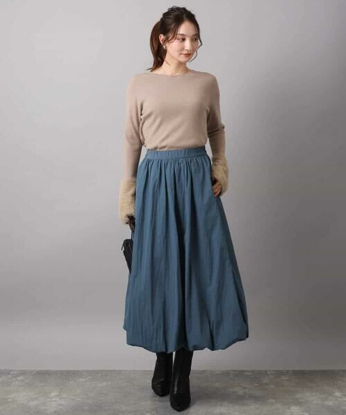 MK MICHEL KLEIN / エムケーミッシェルクラン ロング・マキシ丈スカート | バルーンシルエットスカート/洗える | 詳細12