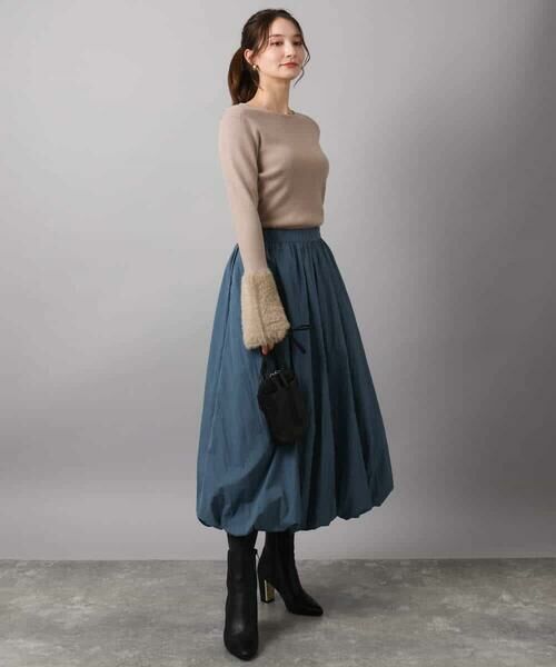 MK MICHEL KLEIN / エムケーミッシェルクラン ロング・マキシ丈スカート | バルーンシルエットスカート/洗える | 詳細13