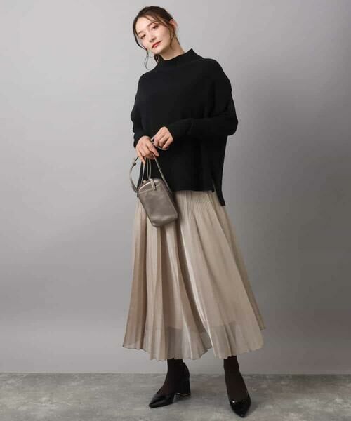 MK MICHEL KLEIN / エムケーミッシェルクラン ロング・マキシ丈スカート | ブライトシアープリーツスカート/洗える | 詳細12