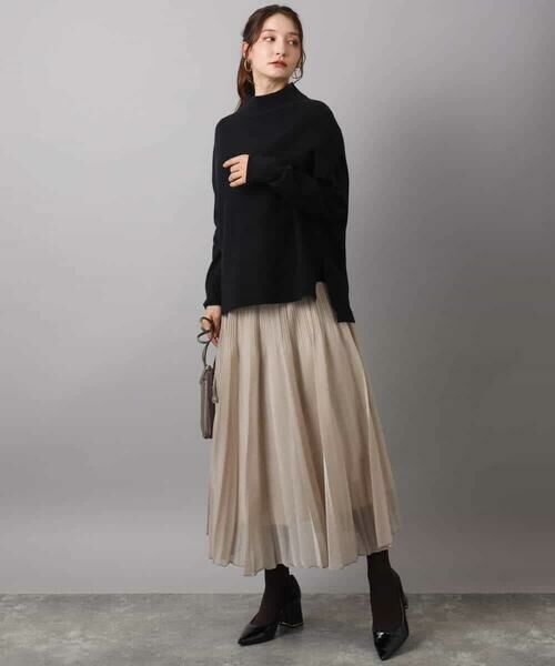 MK MICHEL KLEIN / エムケーミッシェルクラン ロング・マキシ丈スカート | ブライトシアープリーツスカート/洗える | 詳細13