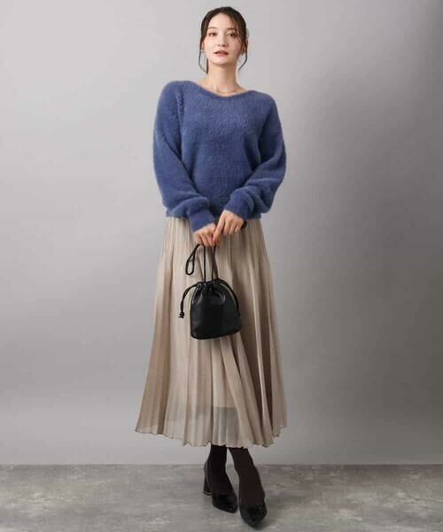 MK MICHEL KLEIN / エムケーミッシェルクラン ロング・マキシ丈スカート | ブライトシアープリーツスカート/洗える | 詳細14