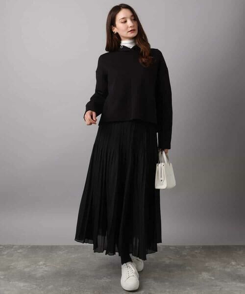 MK MICHEL KLEIN / エムケーミッシェルクラン ロング・マキシ丈スカート | ブライトシアープリーツスカート/洗える | 詳細30