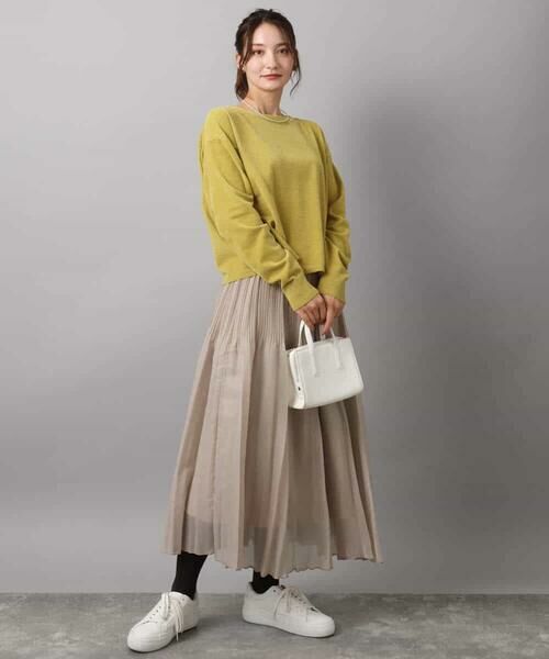 MK MICHEL KLEIN / エムケーミッシェルクラン ロング・マキシ丈スカート | ブライトシアープリーツスカート/洗える | 詳細7