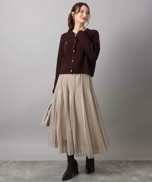 MK MICHEL KLEIN / エムケーミッシェルクラン ロング・マキシ丈スカート | ブライトシアープリーツスカート/洗える | 詳細9