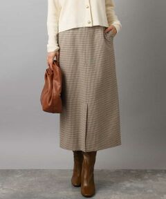 MK MICHEL KLEIN / エムケーミッシェルクラン ロング・マキシ丈スカート | ガンクラブチェック柄ナロースカート/洗える