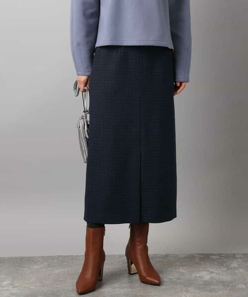 MK MICHEL KLEIN / エムケーミッシェルクラン ロング・マキシ丈スカート | ガンクラブチェック柄ナロースカート/洗える | 詳細1
