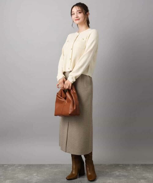 MK MICHEL KLEIN / エムケーミッシェルクラン ロング・マキシ丈スカート | ガンクラブチェック柄ナロースカート/洗える | 詳細18