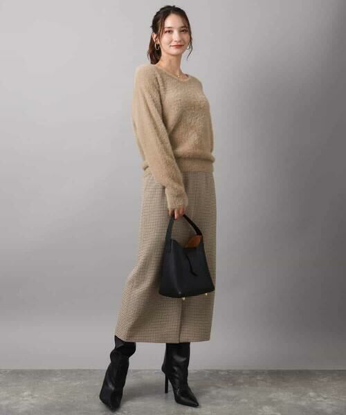 MK MICHEL KLEIN / エムケーミッシェルクラン ロング・マキシ丈スカート | ガンクラブチェック柄ナロースカート/洗える | 詳細29