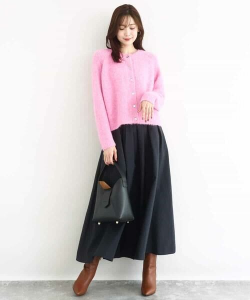 MK MICHEL KLEIN / エムケーミッシェルクラン ロング・マキシ丈スカート | ヴィンテージ加工タックギャザースカート/洗える | 詳細11