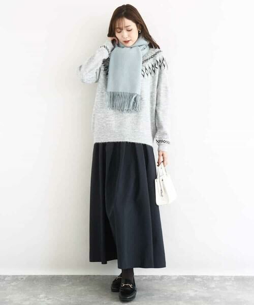 MK MICHEL KLEIN / エムケーミッシェルクラン ロング・マキシ丈スカート | ヴィンテージ加工タックギャザースカート/洗える | 詳細18