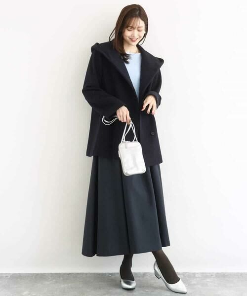 MK MICHEL KLEIN / エムケーミッシェルクラン ロング・マキシ丈スカート | ヴィンテージ加工タックギャザースカート/洗える | 詳細5