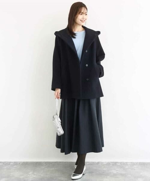 MK MICHEL KLEIN / エムケーミッシェルクラン ロング・マキシ丈スカート | ヴィンテージ加工タックギャザースカート/洗える | 詳細6