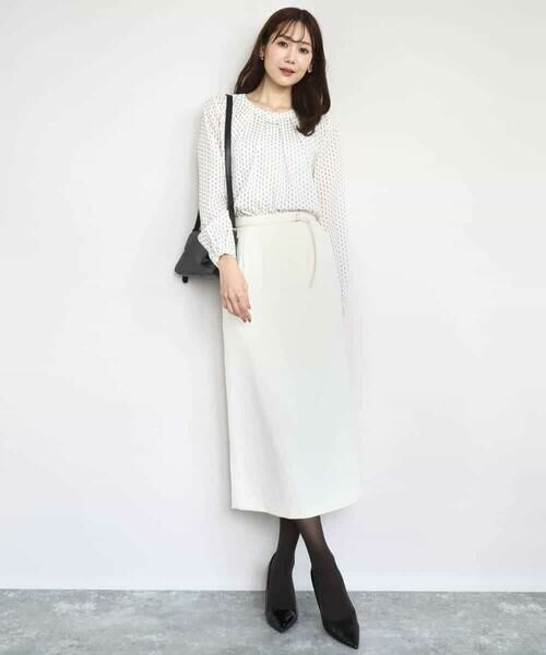 MK MICHEL KLEIN / エムケーミッシェルクラン ロング・マキシ丈スカート | ループネップツイードIラインスカート/洗える | 詳細16