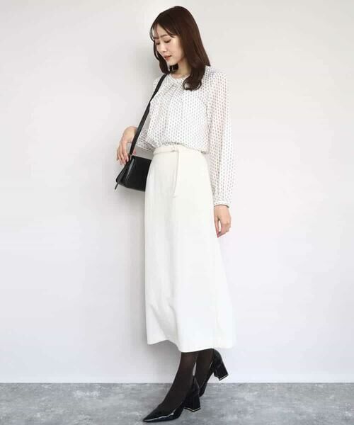 MK MICHEL KLEIN / エムケーミッシェルクラン ロング・マキシ丈スカート | ループネップツイードIラインスカート/洗える | 詳細18