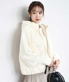 ニットスリーブダウンブルゾン