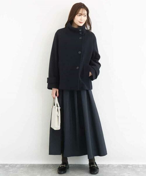 MK MICHEL KLEIN / エムケーミッシェルクラン その他アウター | [超軽量]エアリアルウール スタンドカラーショートコート | 詳細15