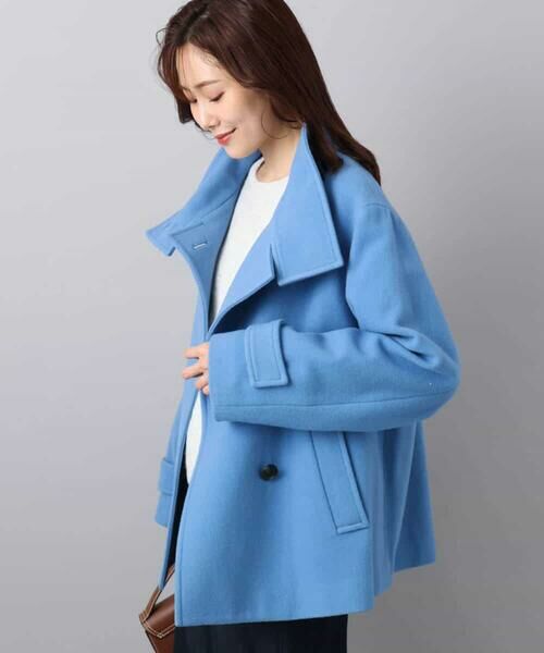 MK MICHEL KLEIN / エムケーミッシェルクラン その他アウター | [超軽量]エアリアルウール スタンドカラーショートコート | 詳細17