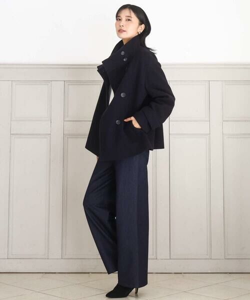 MK MICHEL KLEIN / エムケーミッシェルクラン その他アウター | [超軽量]エアリアルウール スタンドカラーショートコート | 詳細22