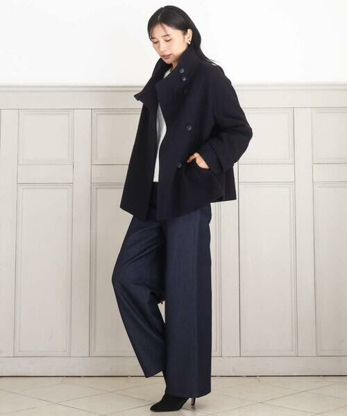 MK MICHEL KLEIN / エムケーミッシェルクラン その他アウター | [超軽量]エアリアルウール スタンドカラーショートコート | 詳細23