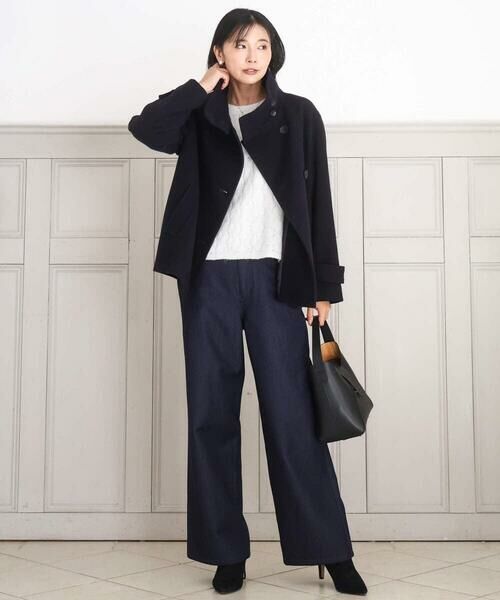 MK MICHEL KLEIN / エムケーミッシェルクラン その他アウター | [超軽量]エアリアルウール スタンドカラーショートコート | 詳細24