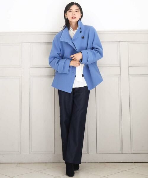 MK MICHEL KLEIN / エムケーミッシェルクラン その他アウター | [超軽量]エアリアルウール スタンドカラーショートコート | 詳細27