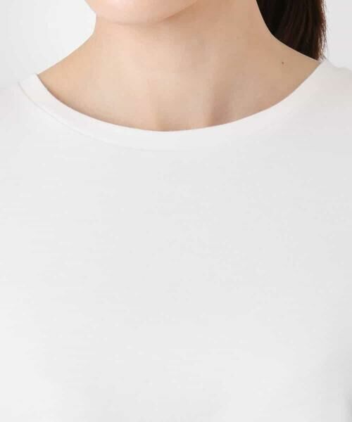 MK MICHEL KLEIN / エムケーミッシェルクラン カットソー | 幾何調レースデザイン ペプラムインナーカットソー/洗える | 詳細9