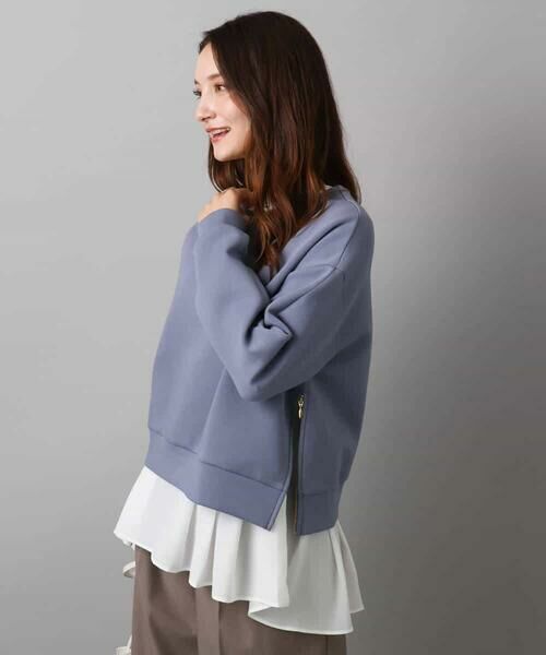 MK MICHEL KLEIN / エムケーミッシェルクラン カットソー | クロップド丈ダンボールプルオーバー/洗える | 詳細12