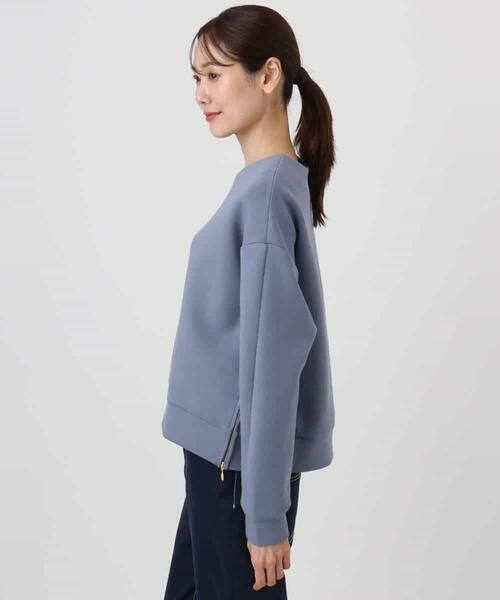 MK MICHEL KLEIN / エムケーミッシェルクラン カットソー | クロップド丈ダンボールプルオーバー/洗える | 詳細17