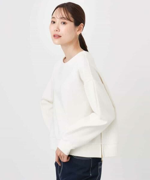 MK MICHEL KLEIN / エムケーミッシェルクラン カットソー | クロップド丈ダンボールプルオーバー/洗える | 詳細25