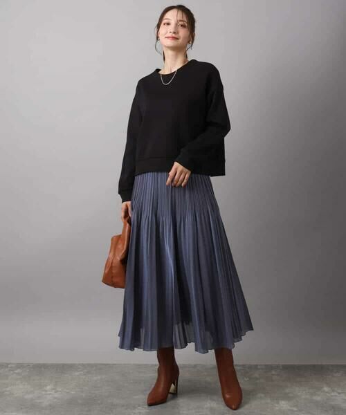 MK MICHEL KLEIN / エムケーミッシェルクラン カットソー | クロップド丈ダンボールプルオーバー/洗える | 詳細4