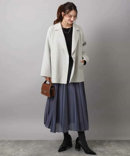 MK MICHEL KLEIN / エムケーミッシェルクラン カットソー | クロップド丈ダンボールプルオーバー/洗える | 詳細6